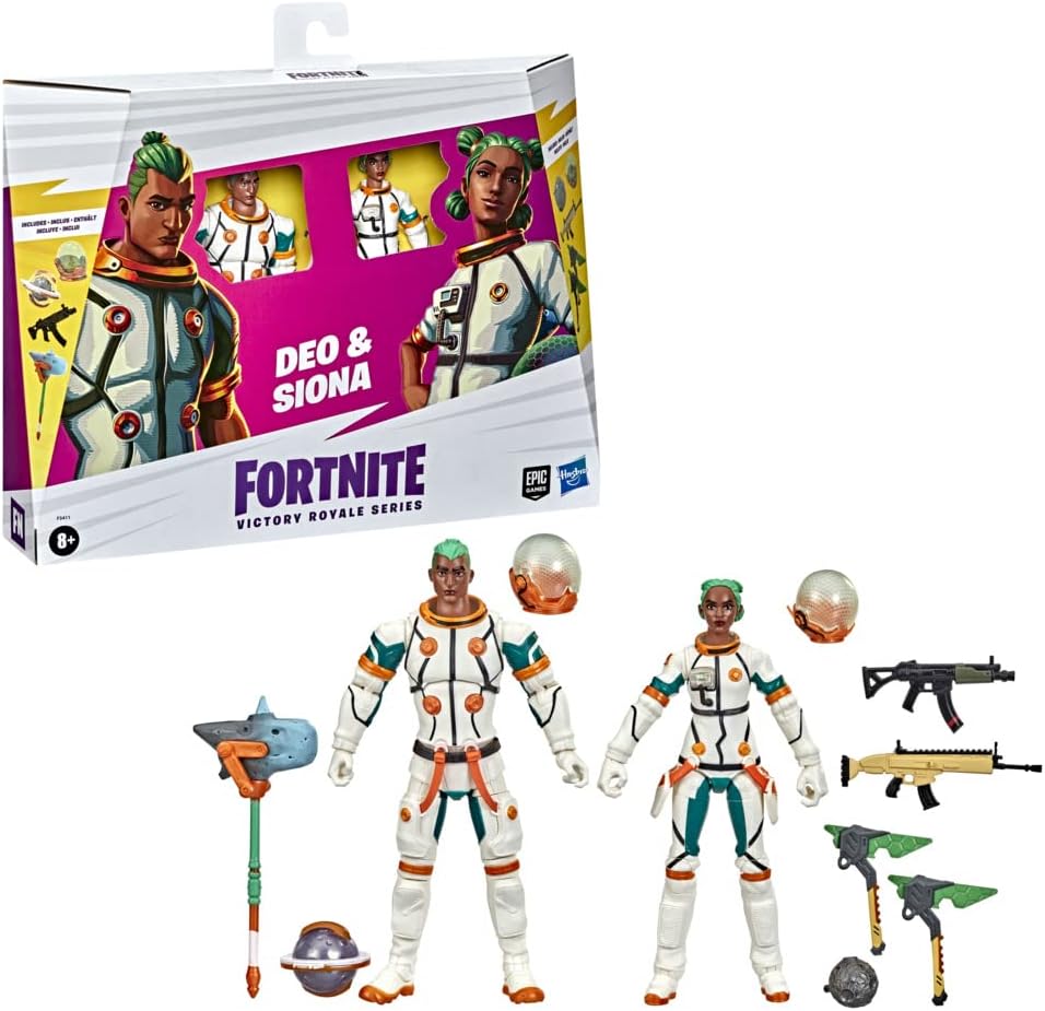 Hasbro Fortnite Victory Royale Series Deo und Siona Battle Royale Pack, 15 cm grosse Figuren zum Sam