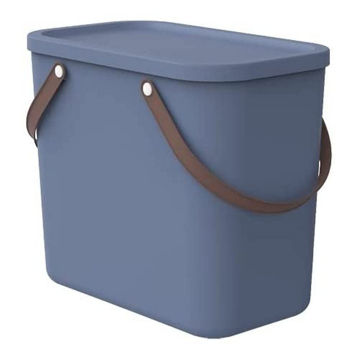 Rotho Albula Aufbewahrungsbox 25l mit Deckel, Kunststoff, Blau, Nicht zutreffend, Blau