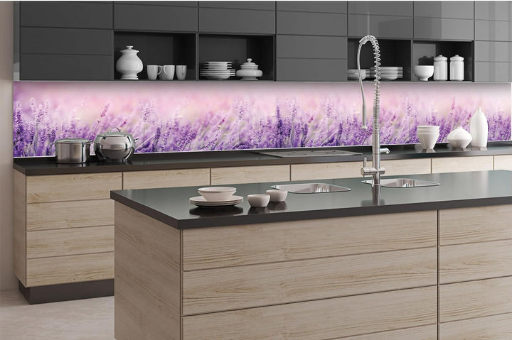 DIMEX Küchenrückwand Folie Selbstklebend Lavendel 350 x 60 cm | Klebefolie - Dekofolie - Spritzschut