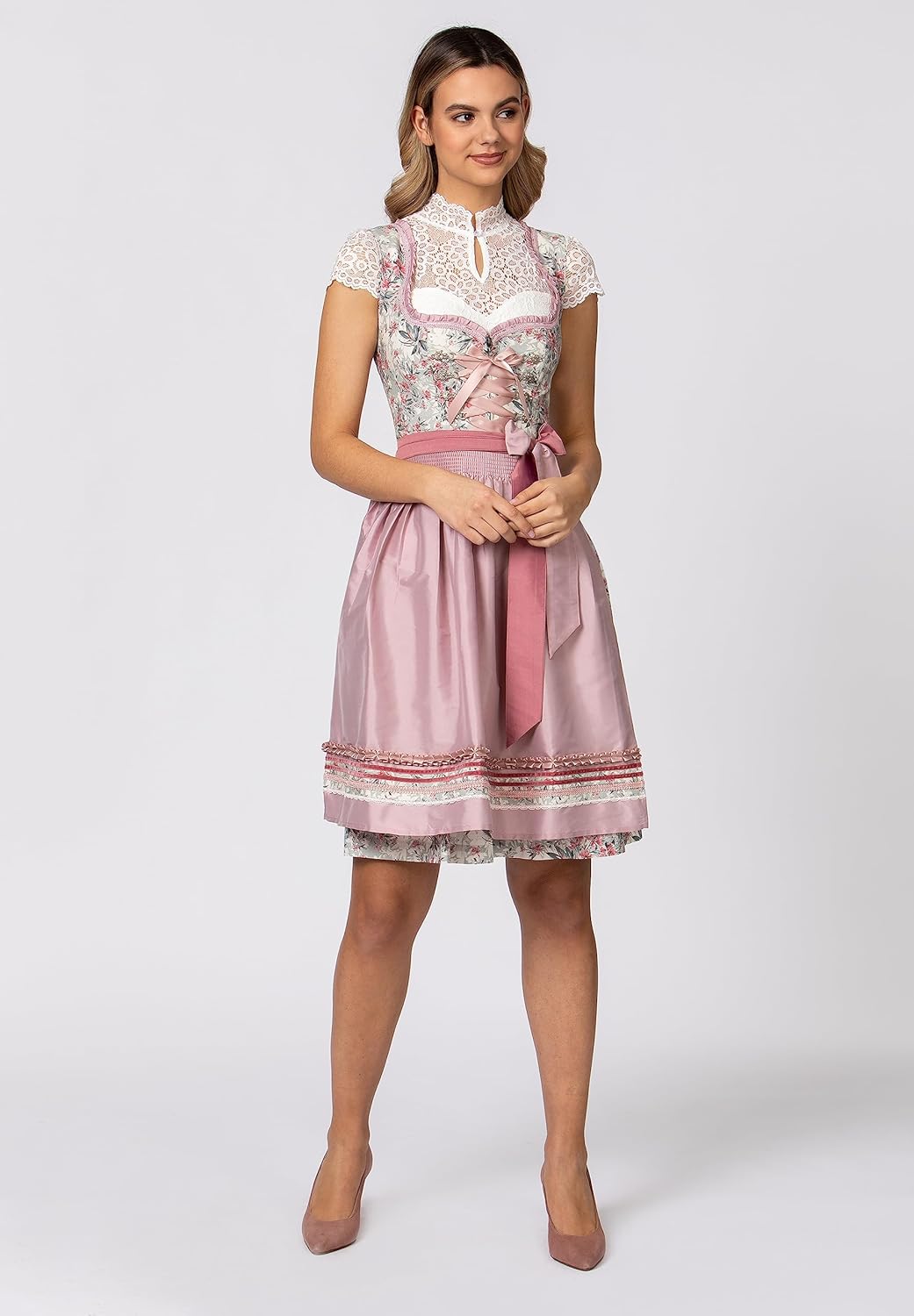 Stockerpoint Damen Dirndl Jolie Kleid für besondere Anlässe 38 Rosa, 38 Rosa