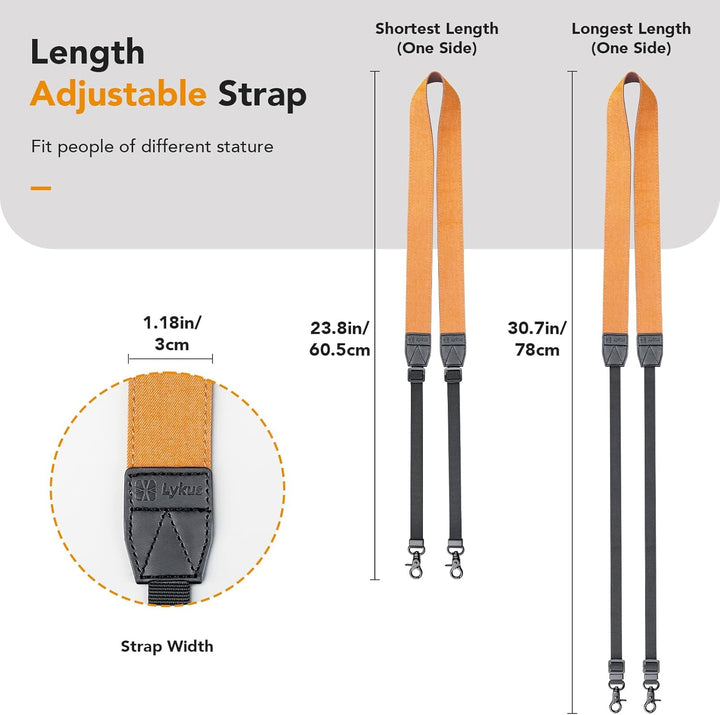 Lykus Gurt/Schlüsselband/Strap/Lanyard für DJI RC/RC 2/RC Pro/RC Plus, Orange Riemen, Dreieckige Sch