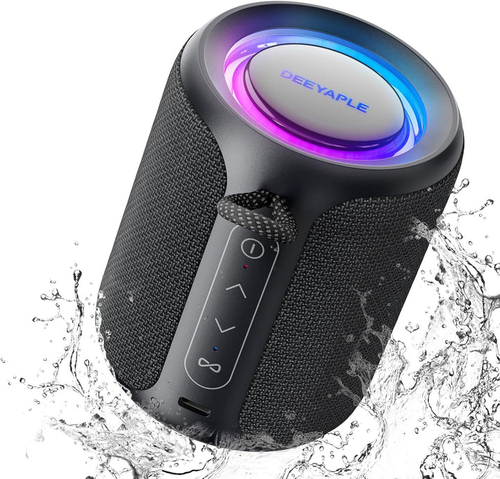 Deeyaple Bluetooth Lautsprecher Klein Tragbarer Musikbox 5.3 IPX7 Wasserdicht Kabellose Stereo Pairi