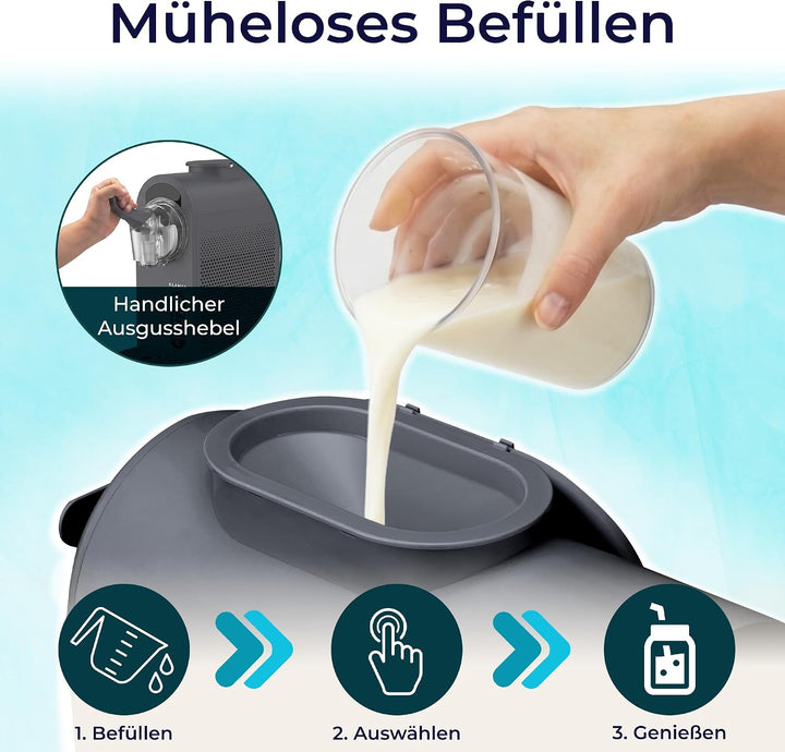 KLAMER Softeismaschine, Eismaschine & Slush Maschine mit 7 Programmen: Softeis, Slushie, Frappé uvm,