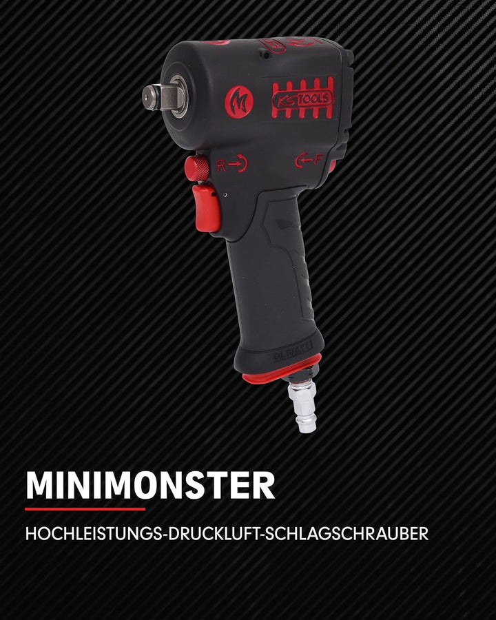 KS Tools 515.1270 1/2" miniMONSTER Hochleistungs-Druckluft-Schlagschrauber 1.390 Nm 1/2" 1.390 Nm Si