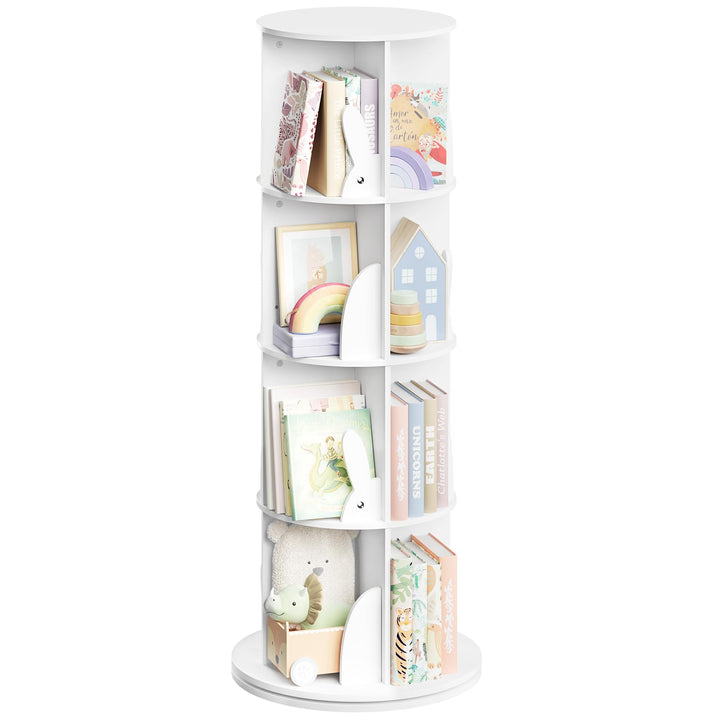 WOLTU Bücherregal Kinder, drehbares Kinderregal mit 4 Ebenen, Bücher Regal Kinderzimmer Wohnzimmer,