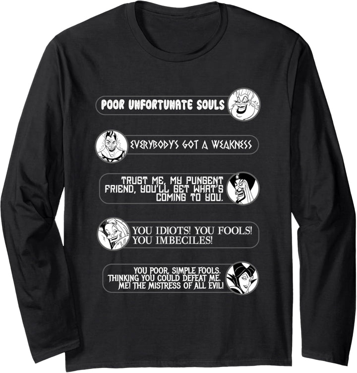 Disney Villains Movie Quotes Circle Portrait Langarmshirt