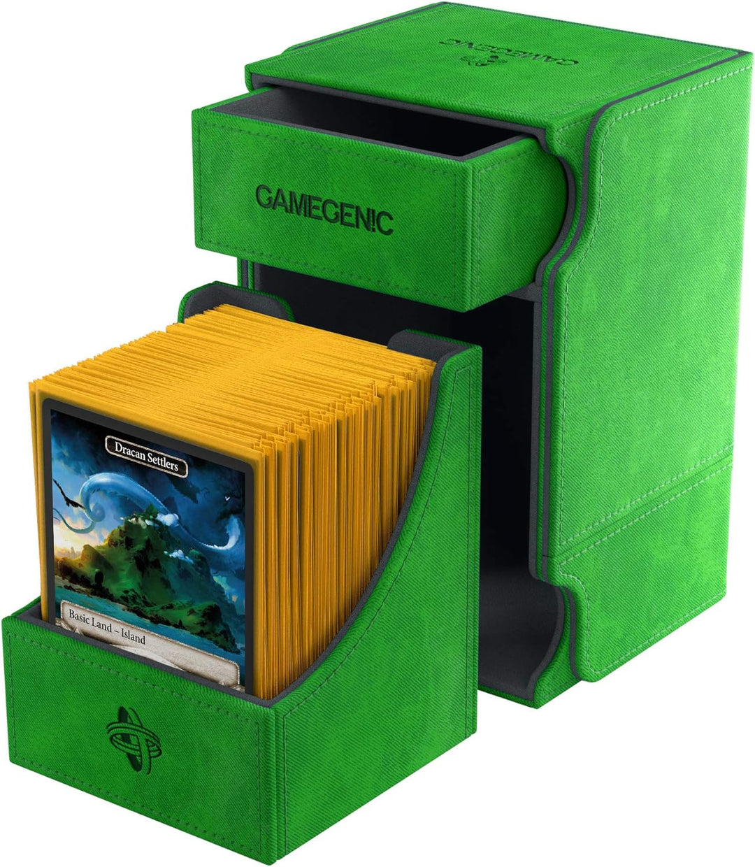 Gamegenic Watchtower 100-Card Convertible Deck Box, Green Grün, Grün