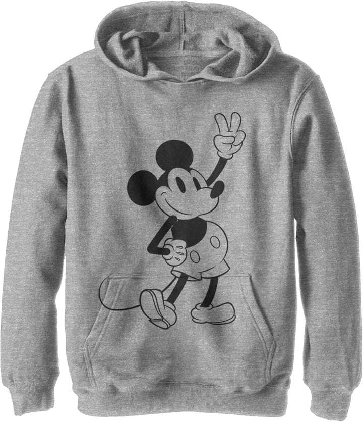 Disney Jungen Simple Mickey Outline Hoodie M Sportlich Heather, M Sportlich Heather