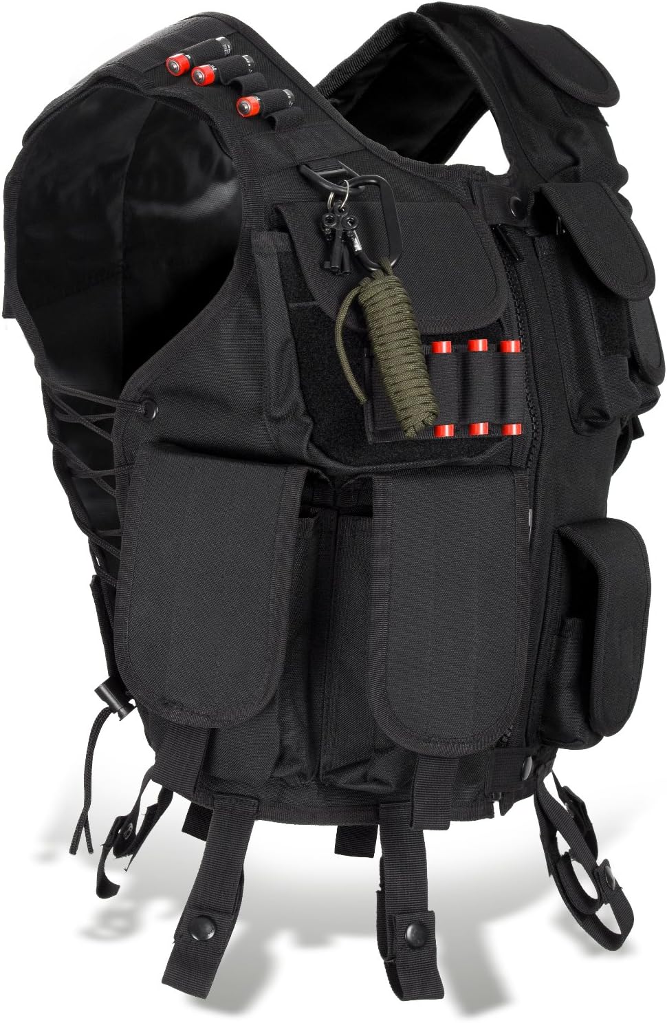 Black Snake SWAT FBI Security Police Agenten Kostüm Einsatzweste und Baseball Cap M-L SHERIFF, M-L S