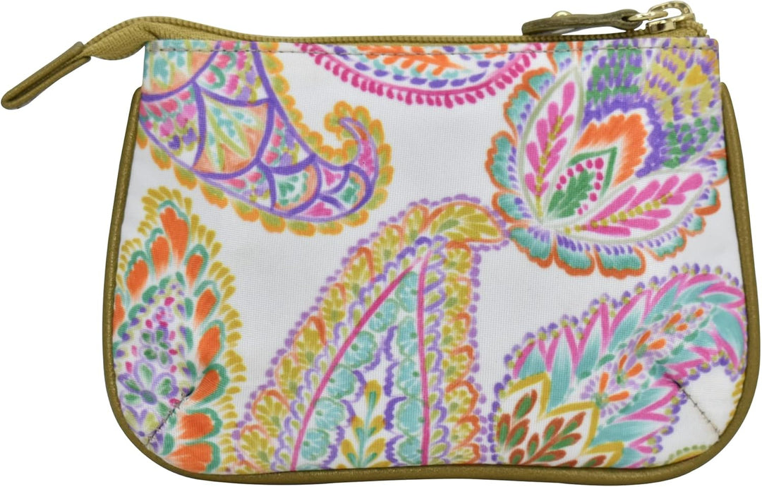 Anuschka Reise Pouch/Etui - Wanderlust Kollektion - Nylonstoff mit Leder Trim und Kunstdruck - Boho