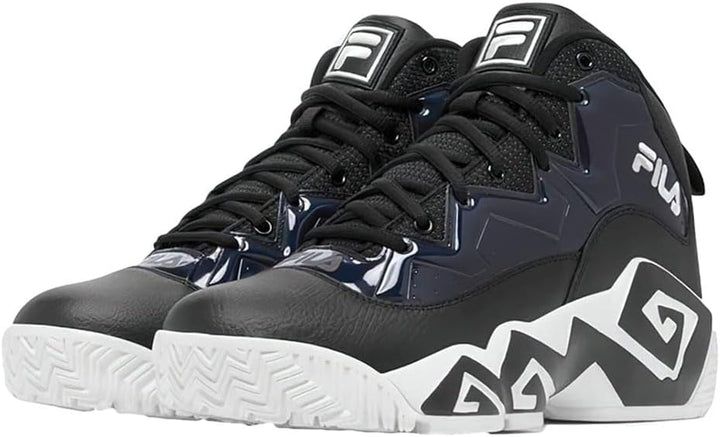 FILA Herren Leichte Basketball Mittelhohem Schaft Sneaker 44 EU Schwarz Schwarz Weiss, 44 EU Schwarz