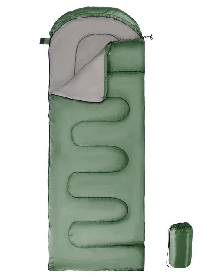 Schlafsack mit Kapuze, 3 Jahreszeiten, wasserdicht, warm, leicht, rechteckig, Umschlag, Camping, Sch
