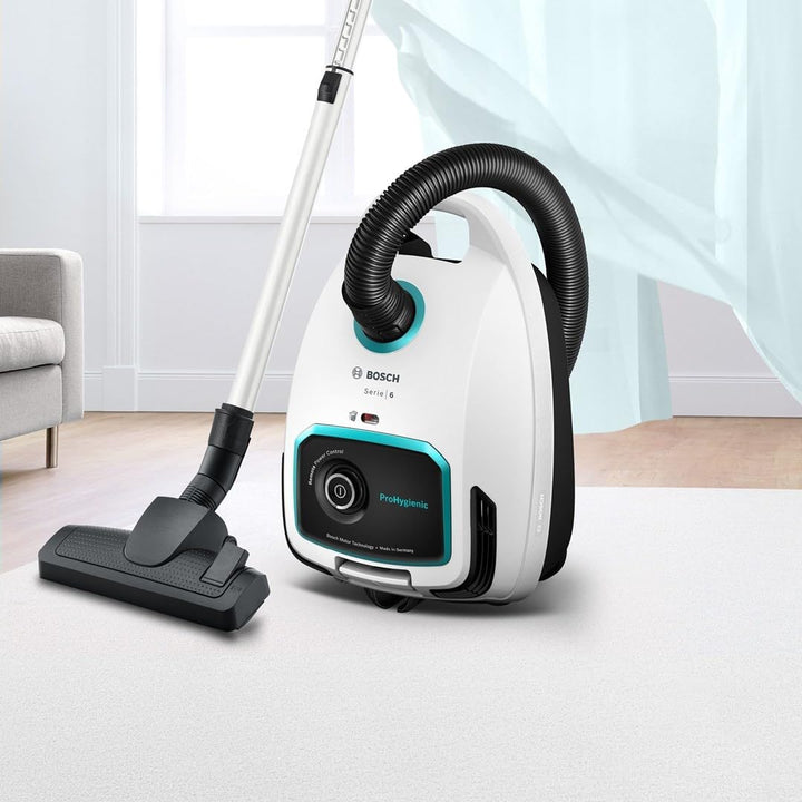 Bosch ProHygienic BGL6HYG1 Staubsauger mit Beutel, 4 L, 600 W, 75 dB, 12 Meter Kabel