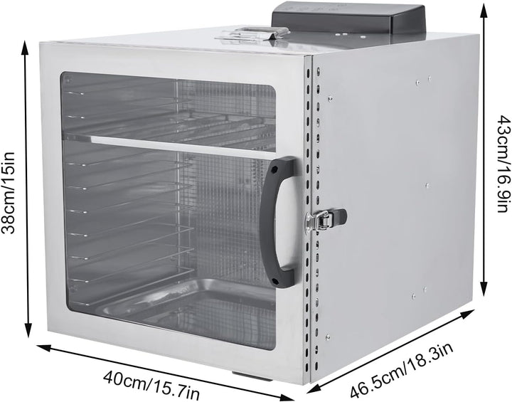42.5L Lebensmittel-Dehydrator Elektrisch Trockenschrank Edelstahl Dehydrator 1KW für die Herstellung
