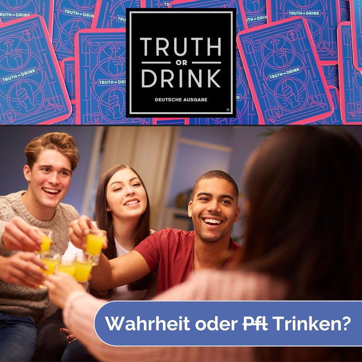 HUCH! | Truth or Drink Deutsch | lustiges Partyspiel für Erwachsene | Das ultimative Trinkspiel | Wa
