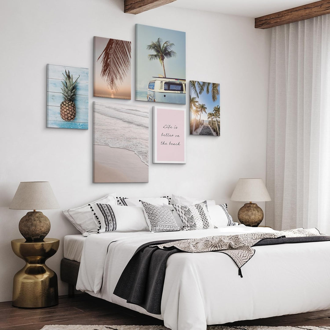 Muralo - Wandbilder Set - Leinwand Bilder Set Aufhängefertig - Bilder für Wohnzimmer Schlafzimmer -