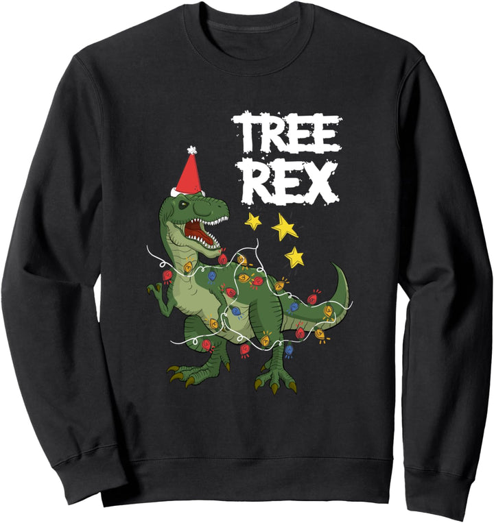Weihnachten für Jungen Kinder Dinosaurier Baum Rex Pyjama Herren Sweatshirt