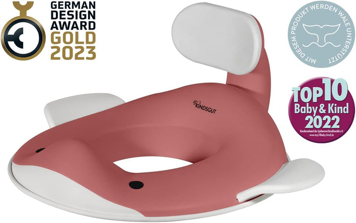 Kindsgut Toilettenaufsatz Wal für Kinder, kinderfreundliches Waldesign, in dezenten und modernen Far