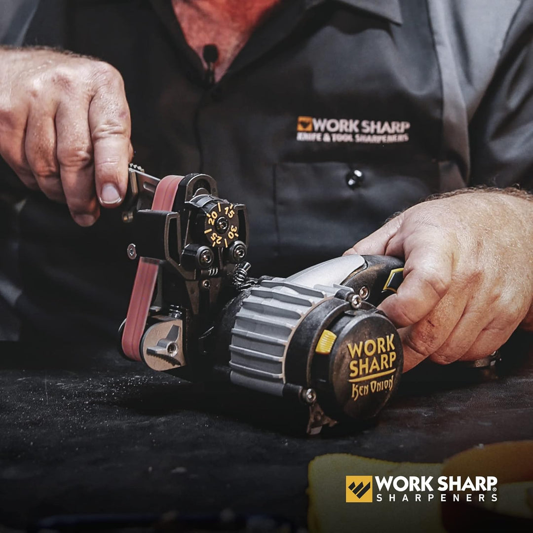 WORK SHARP® - Blade Grinding Attachment Belt Kit P120 - grobes Premium Gewebe-Schärfband 3er Set - k