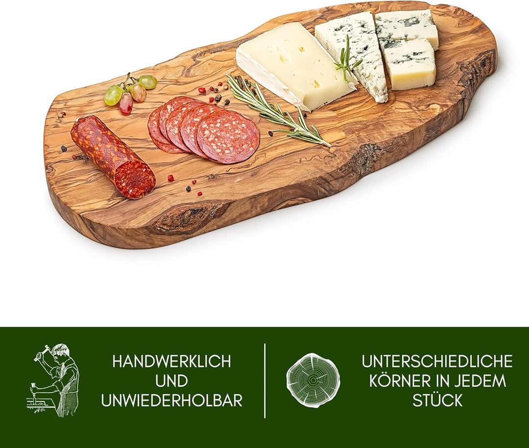 Erreke Schneidebrett, Natürliches Olivenholz, Servieren oder Schneiden von Speisen, Schneidebretter
