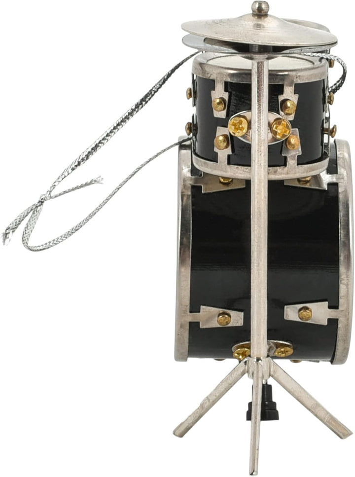 Schwarzes Trommel-Set zum Aufhängen, Ornament, Musikinstrument, Ornament, 8,9 cm