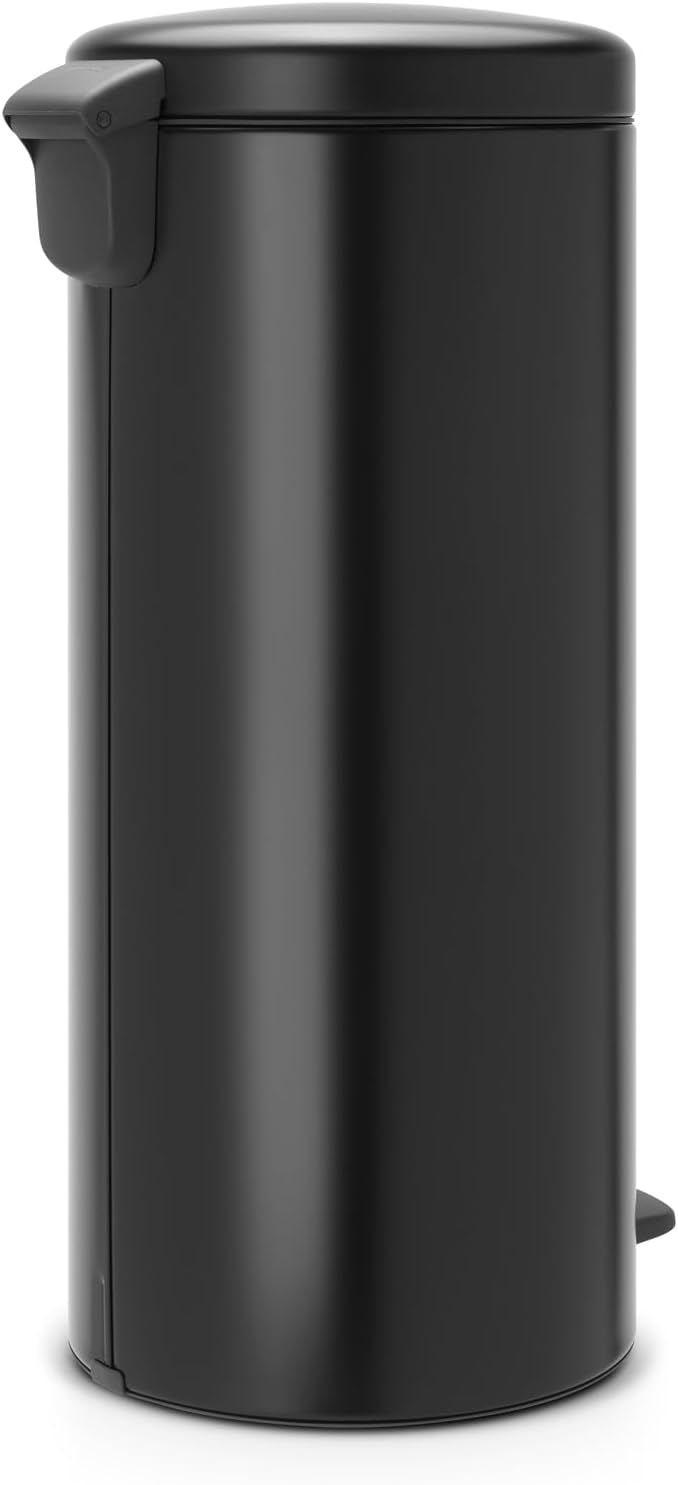 Brabantia 114540 Treteimer mit Inneneimer aus Kunststoff,stahl,Matt Schwarz,30 Liter Matt Schwarz 30