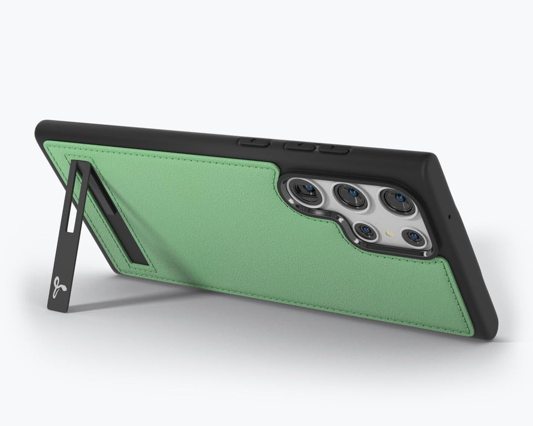 Snakehive Metro Lederhülle für Samsung Galaxy S23 Ultra || Echtleder Handyhülle mit Standfunktion ||