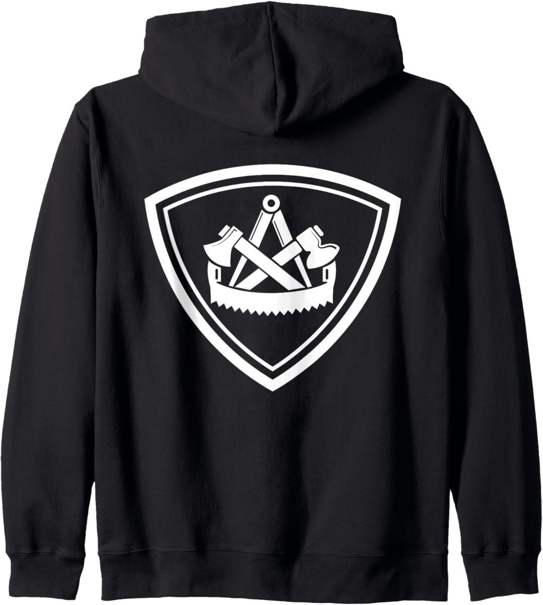 Zimmerer Zimmermann Emblem mit Zunftzeichen Kapuzenjacke