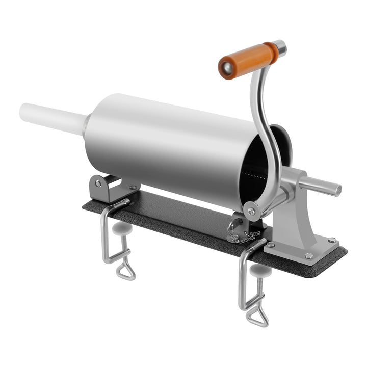 Wurstfüller Edelstahl Manuell, Wurstmaschine Küche, Wurstpresse Horizontal 3L, 4 Füllrohre 17-29mm,