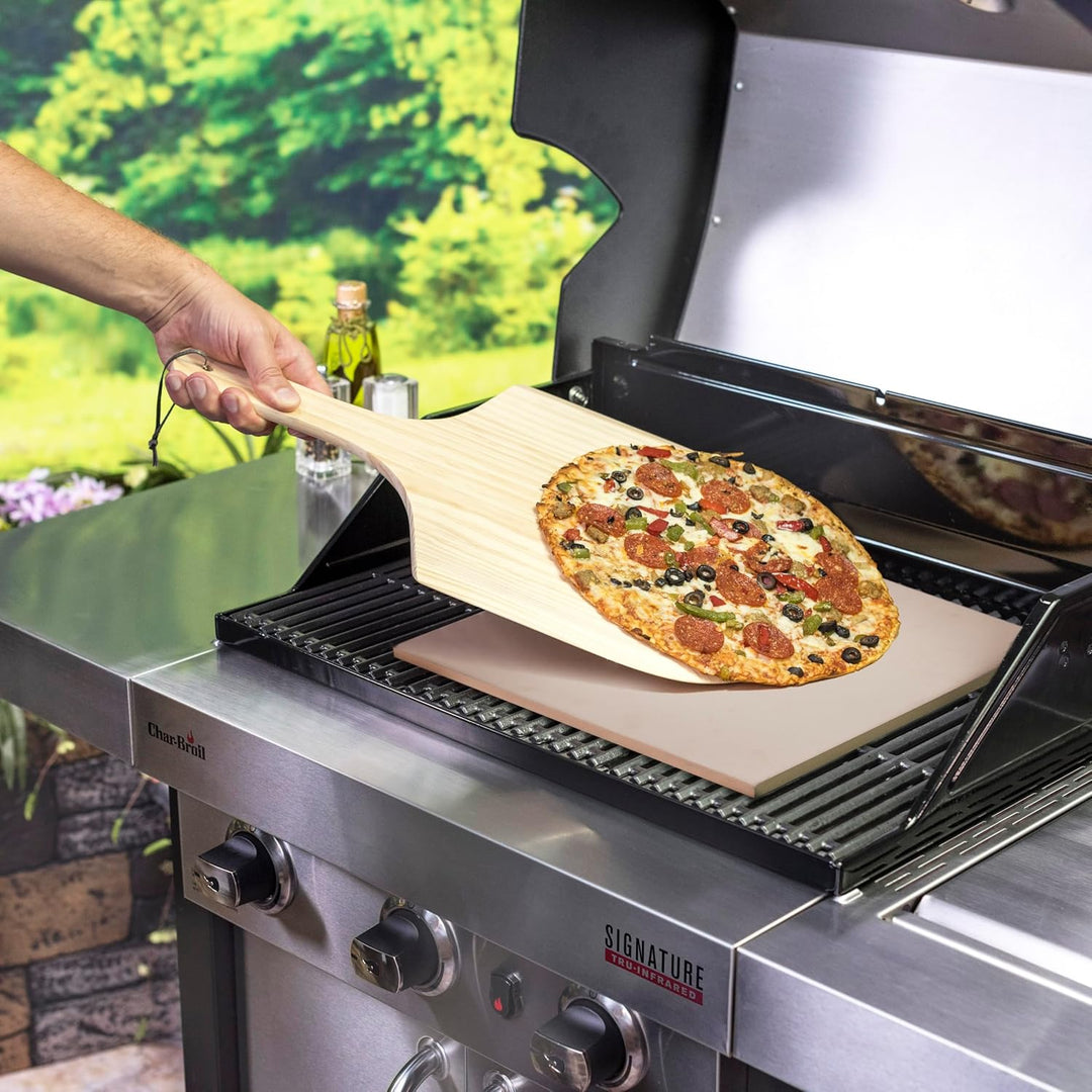 Char-Broil 140787 - Set mit rechteckigem Pizzastein
