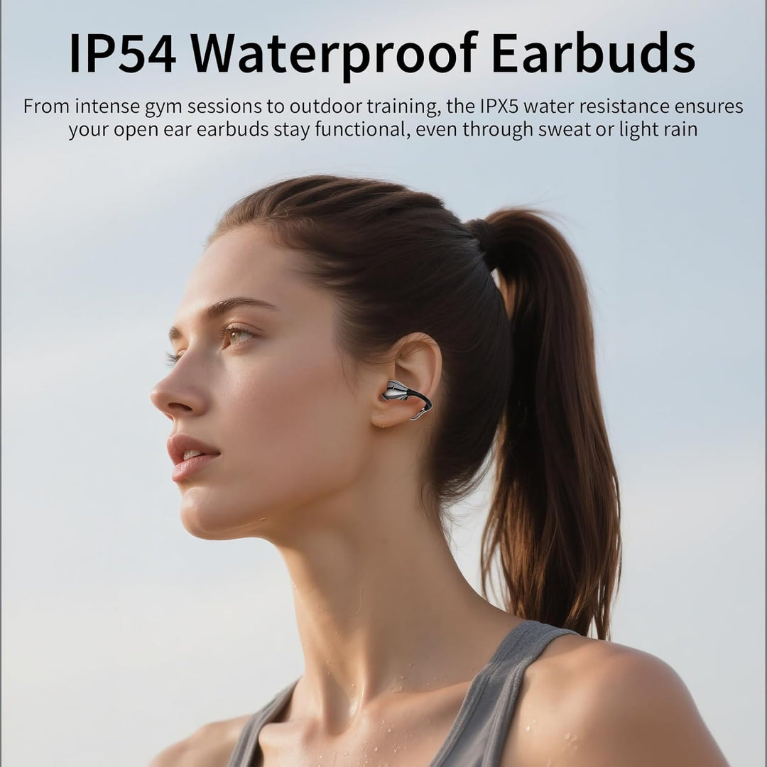 Open-Ear-Kopfhörer I5, Kabellose Bluetooth 6.0 Clip-On-Ohrhörer mit ENC, IPX5 wasserdicht, 36 Std. L