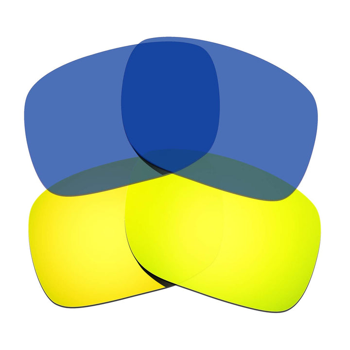 HKUCO Replacement Lenses For Oakley Holbrook Gold/Transparent Blue Polarized