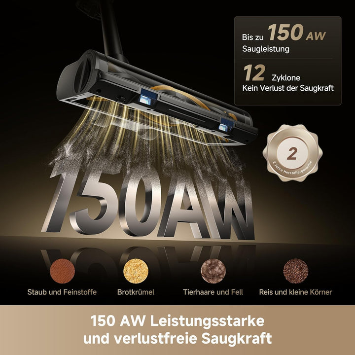 dreame R20 SE-A Akku-Staubsauger, 20.000 PA/ 150 AW Saugkraft, 90 Min., LED-Display, 0,6 l Staubbehä
