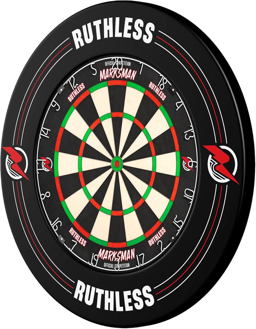 Ruthless Hot Shot Dartscheibe | Endurance Runddraht Sisal Dartscheibe Set inkl. 2 Sets Steeldarts Nu