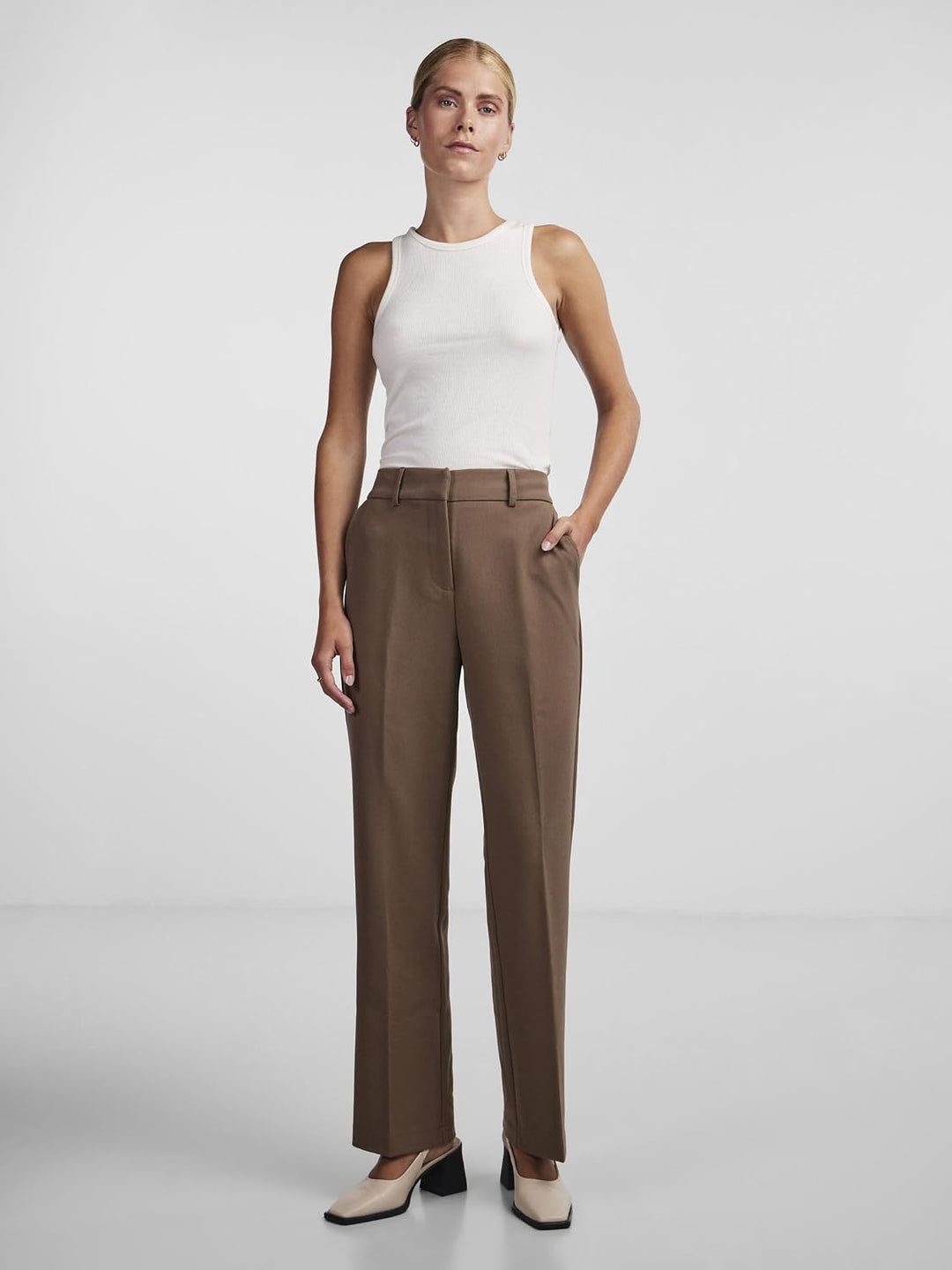 YAS Damen Yaslikka Hw Pants S. Noos Anzughose XS Cub, XS Cub