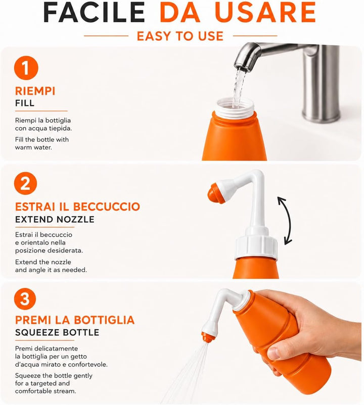 Hello Bidet Flasche für Intimpflege - Intimreinigung für Zuhause oder Unterwegs