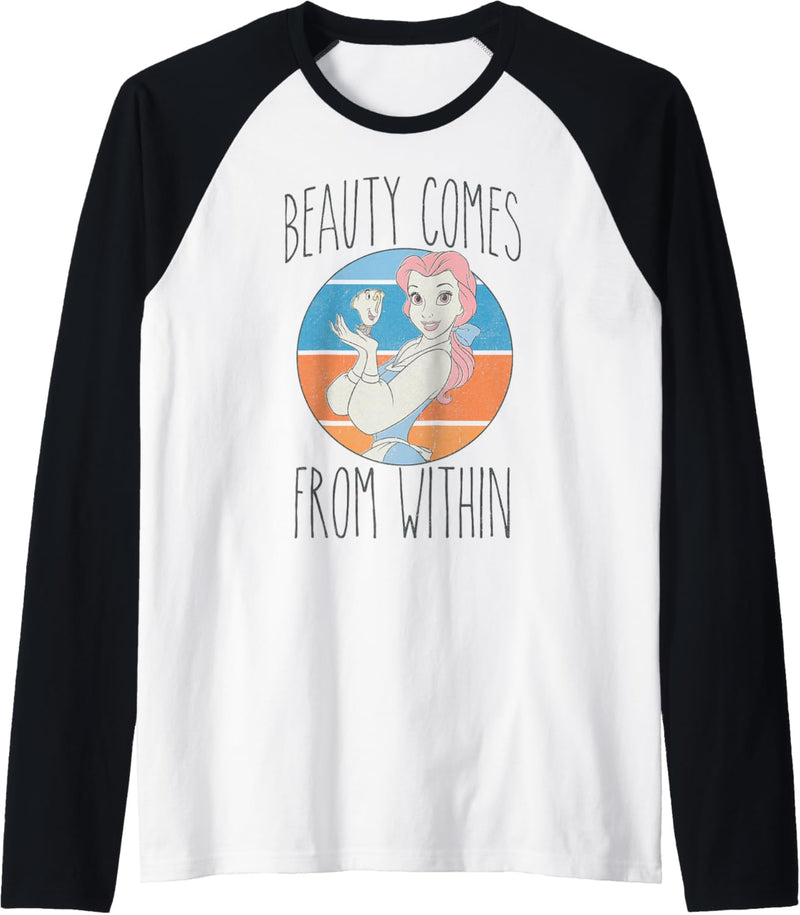 Disney Beauty & The Beast Belle Beauty Comes From Within Raglan