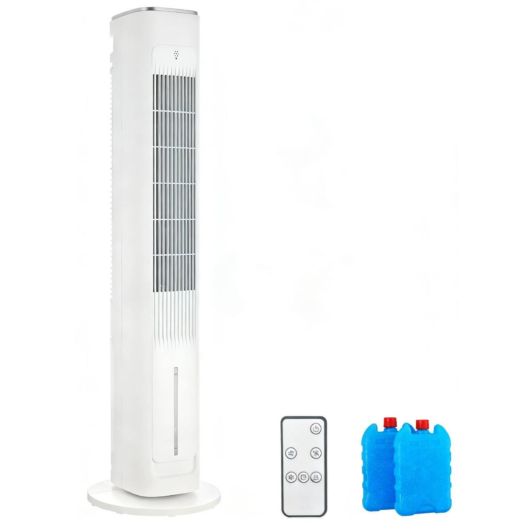 LIFERUN Turmventilator 97cm mit Wasserkühlung Fernbedienung Luftkühler 3-Geschwindigkeiten-4-Modi Ve