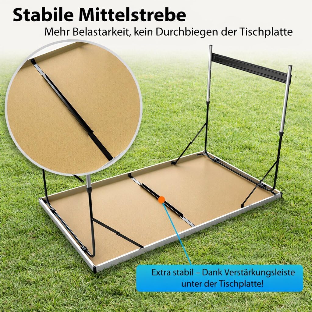 Stabiler Multifunktionstisch 100x60 cm höhenverstellbar klappbar – Campingtisch, Tapeziertisch, Klap