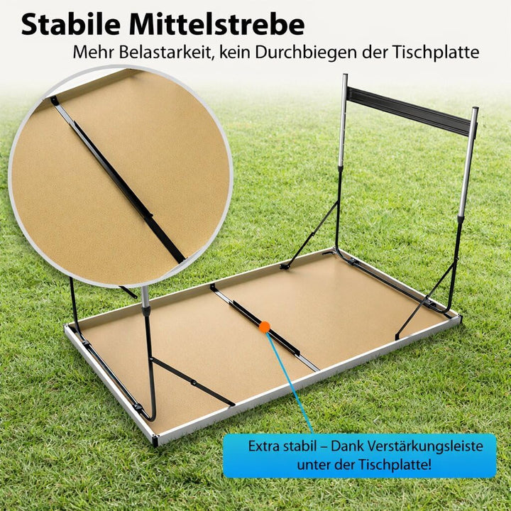 Stabiler Multifunktionstisch 100x60 cm höhenverstellbar klappbar – Campingtisch, Tapeziertisch, Klap