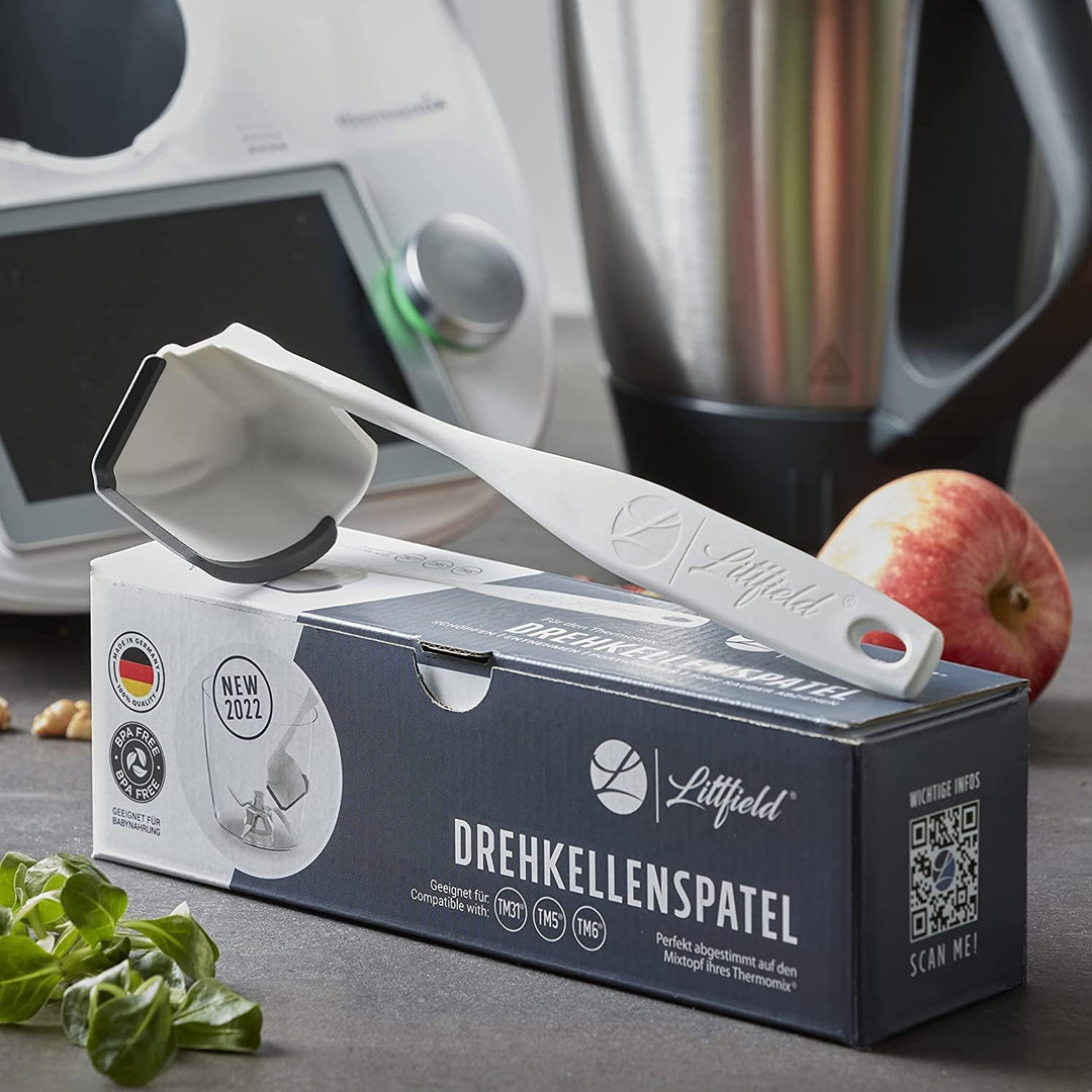Littfield Drehkellenspatel & Roller-Slide - Thermomix Zubehör Set TM6 & TM5 - Spatel und Gleitbrett