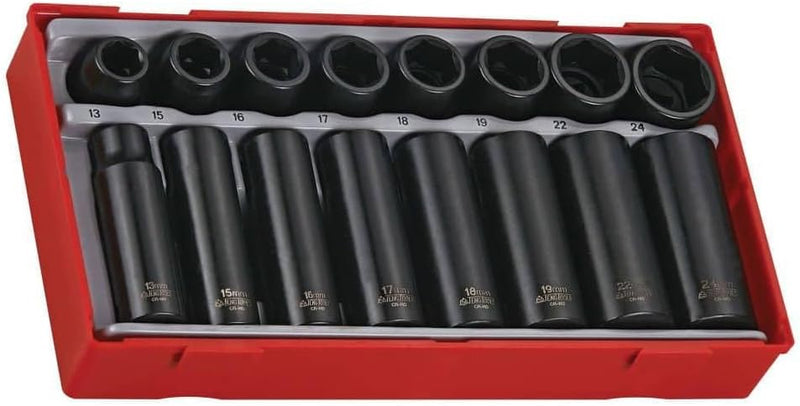 Teng - TT9116 16 Stück Reg/Deep Impact Socket Set - TENTT9116