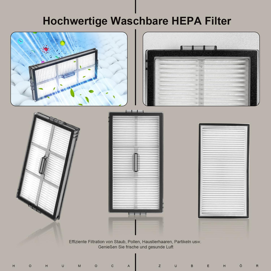 Zubehör Ersatzteile für Roborock Saros 10R / Qrevo CurvX Saugroboter, 1 Dual-Rollbürste 4 Filter 6 S