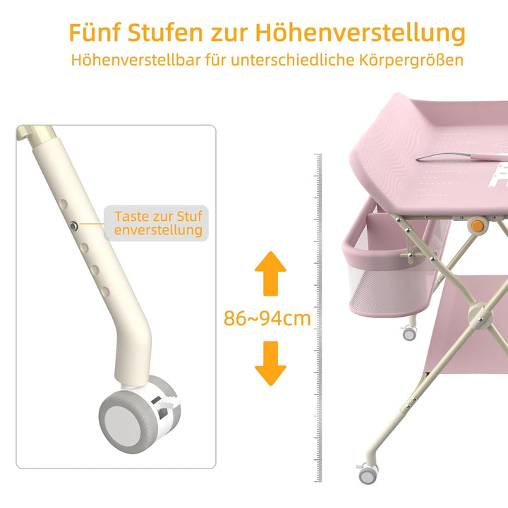 Wickelstation für Baby, Wickeltisch, faltbar, tragbar, Wickeltisch, faltbar, tragbar, mit Aufbewahru