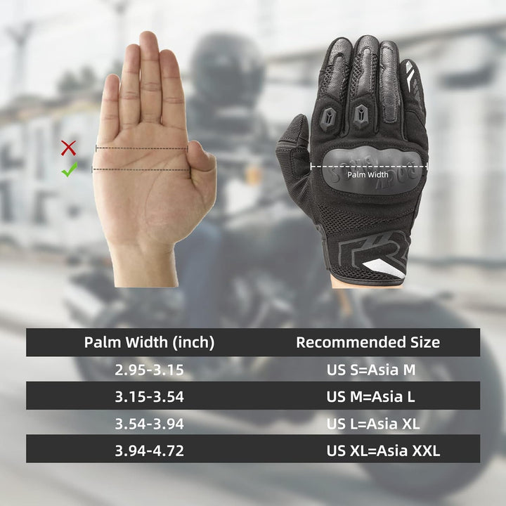 ROCKBROS Motorrad Handschuhe Touchscreen Handschuhe Motorrad, Taktische Handschuhe mit gepolstertem