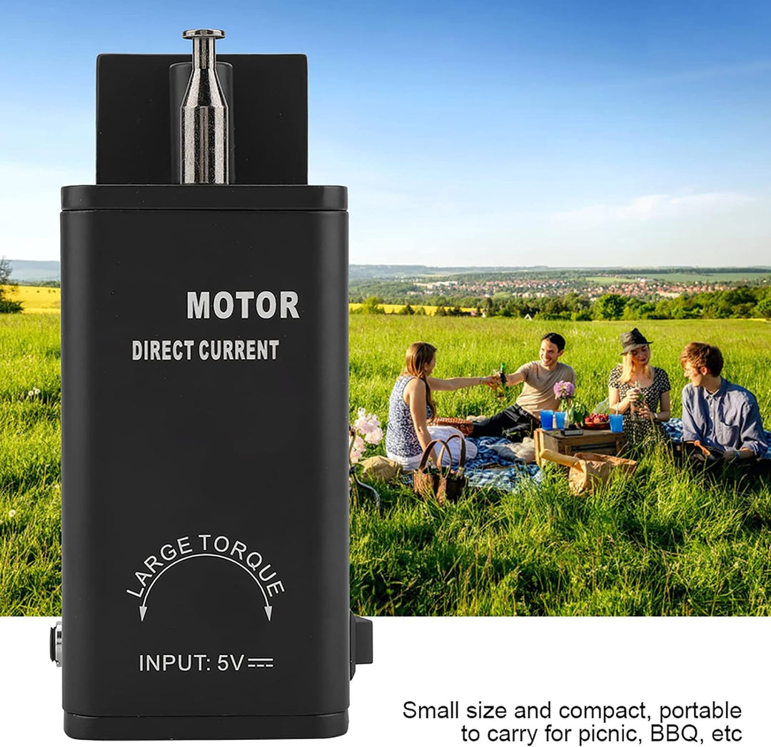 Uadme DC 5V BBQ Grill Motor Low Power Low Noise Aluminium Grillmotor Grillwerkzeug Zubehör mit USB K