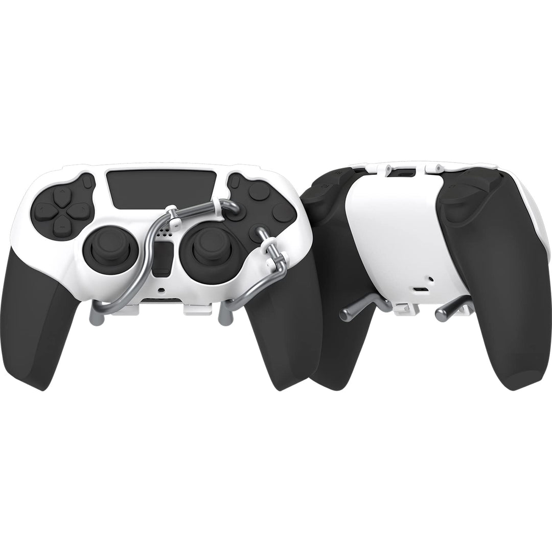 EXknight Leverback FPS Paddles Attachment, Back Buttons Gaming Paddles für PS5 Controller(Weiss), We