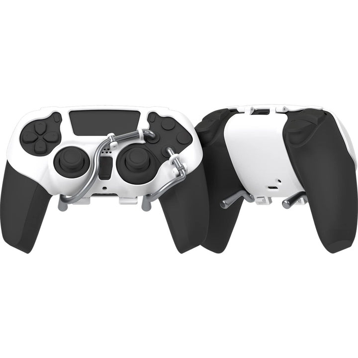 EXknight Leverback FPS Paddles Attachment, Back Buttons Gaming Paddles für PS5 Controller(Weiss), We