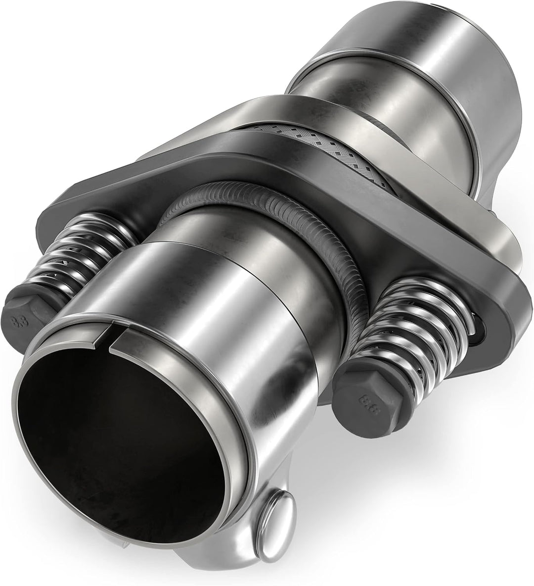 Universal Reparatur Flanschset Ø45 50 55 60 65 mm Auspuff Flansch, Rohrverbinder 2Loch (Ø 45 mm) ink