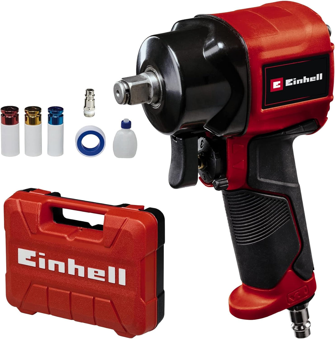 Einhell Druckluft-Schlagschrauber TC-PW 610 Compact (max. 8 bar, max. Drehmoment 610 Nm, 1/2"-Vierka